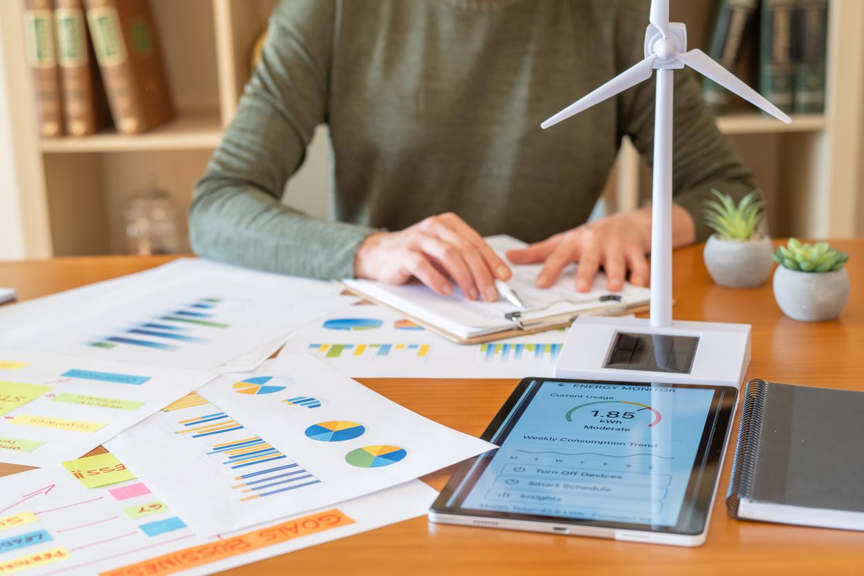 planning sustainable business strategies with a model wind turbine